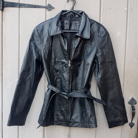 Vintage 80's Jacqueline Ferrar Leather Jacket, Women's M, Black - Picture 1 of 11